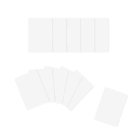 Template poker cards isolated on white background. Blank playing cards. Vector illustrationのイラスト素材