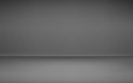 Black photo studio interior background. Show room empty space with soft gradient shadow decoration. Vector illustrationのイラスト素材