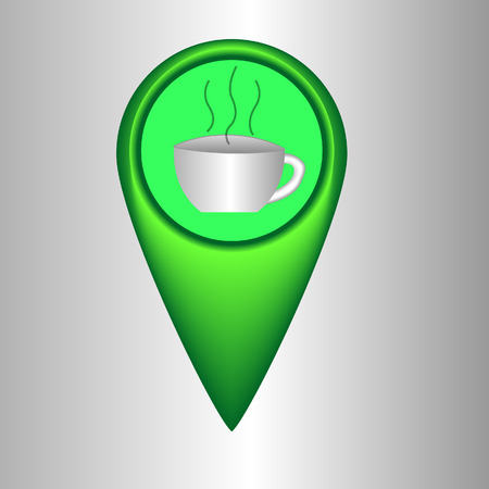Map pointer coffeehouseのイラスト素材