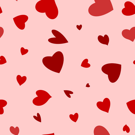 Seamless Happy Valentines day background with hearts. . Vector illustrationのイラスト素材