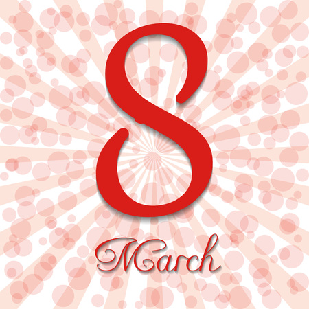 Greeting card design for International Women's Day celebration on shiny background. . Vector illustrationのイラスト素材