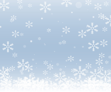 Christmas snow frame isolated on blue background. Vector illustrationのイラスト素材
