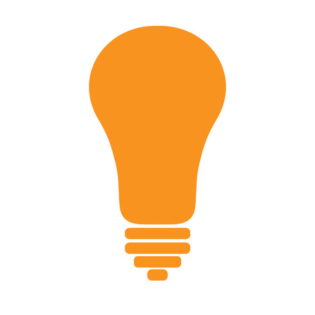 Yellow Lamp icon isolated on background. Modern flat pictogram, business, marketing, internet concept. Trendy Simple vector symbol for web site design or button to mobile app.のイラスト素材