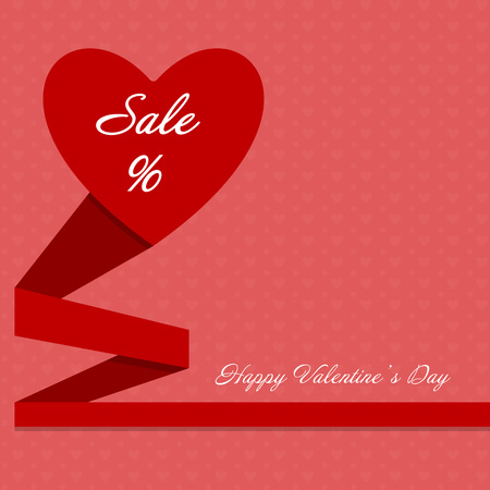 Sale ,Four Red Hearts isolate on white backgroundのイラスト素材