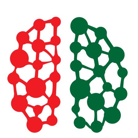 Creative concept of the human brain icon. Modern flat pictogram, business, marketing, internet concept. Trendy Simple vector symbol for web site design or button to mobile app. illustrationのイラスト素材
