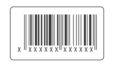 Realistic Bar code icon isolated on background. Modern flat pictogram, business, marketing internet concept. Trendy Simple vector symbol for web site design or button to mobile app. illustrationのイラスト素材