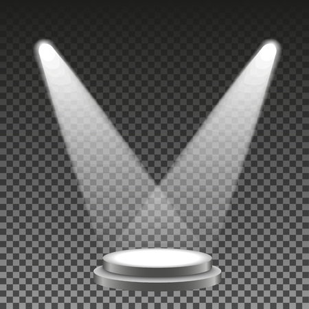 Spotlights stage. Scene. Light Effects.のイラスト素材