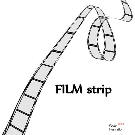 Gray film strip icon isolated on background. Modern flat pictogram, business, marketing, internet concept. Trendy Simple vector symbol for web site design or button to mobile app. illustrationのイラスト素材