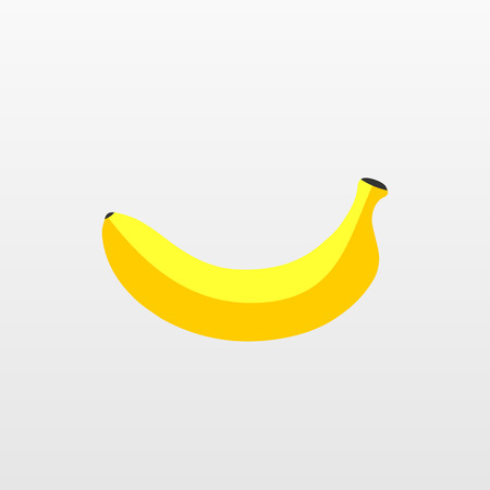Color Banana fruit icon. Modern simple flat vegetarian sign. Eco food internet concept. Trendy yellow natural yellow vector symbol for website design, web button, mobile app. illustrationのイラスト素材