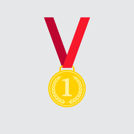 Meda icon isolated on background. Modern flat pictogram, business, marketing, internet concept. Trendy Simple vector symbol for web site design or button to mobile app. illustrationのイラスト素材