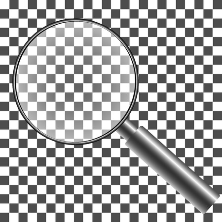 Magnifying Glass With Transparent Background With Gradient Mesh, Vector Illustrationのイラスト素材