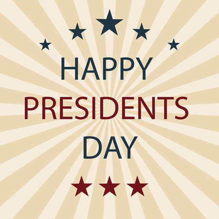 Presidents Day retro poster. . Vector illustrationのイラスト素材