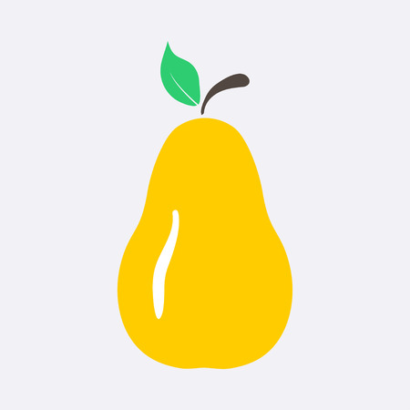 Pear fruit icon isolated on background. Modern flat pictogram, business, marketing, internet concept. Trendy Simple vector symbol for web site design or button to mobile app.  illustrationのイラスト素材