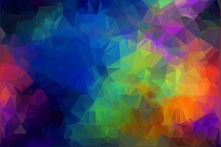 Spectrum polygonal background. Flat Holi rainbow pattern. Vector illustration for wallpaper, desktopのイラスト素材