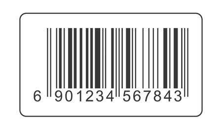 Realistic Bar code icon isolated on background. Modern flat pictogram, business, marketing internet concept. Trendy Simple vector symbol for web site design or button to mobile app.  illustrationのイラスト素材