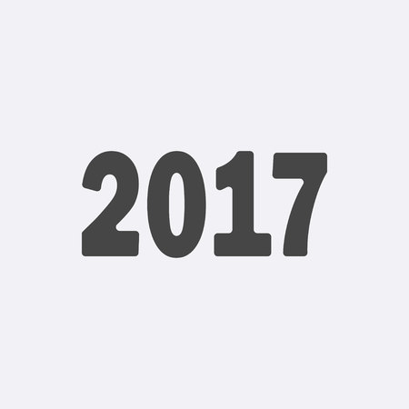 2017 vector icon. Modern flat pictogram, internet concept. Trendy Simple New Year vector happy new...