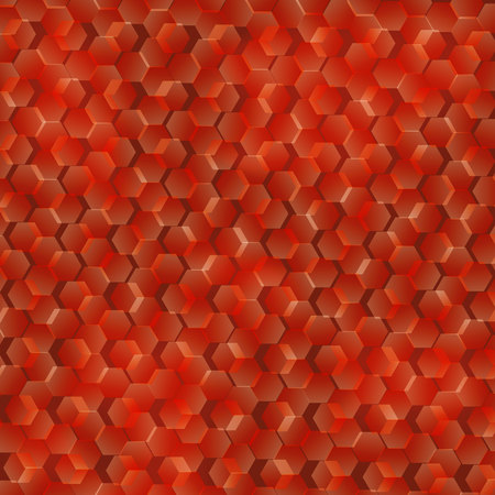 Red hexagon abstract background, hexagon pattern vector.のイラスト素材