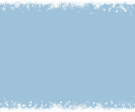 Christmas snow border. Snowflake vector background.のイラスト素材