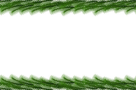 Christmas garland vector. Seamless border decoration.のイラスト素材