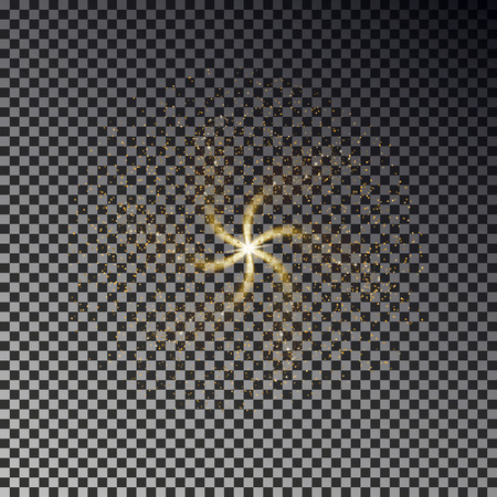 Swirl star dust vector. Shine light effect background.のイラスト素材