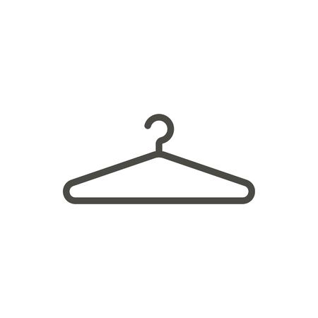Hanger icon vector. Line clothes hanger symbol.のイラスト素材