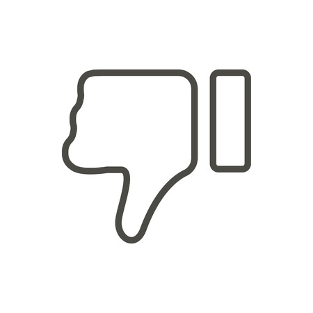 Dislike icon vector. Line thumb down symbol.のイラスト素材