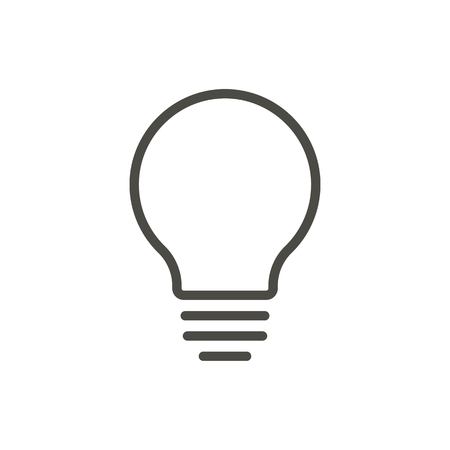 Bulb light icon vector. Line idea symbol.のイラスト素材