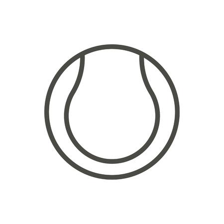 Tennis ball icon vector. Line tennis symbol.のイラスト素材