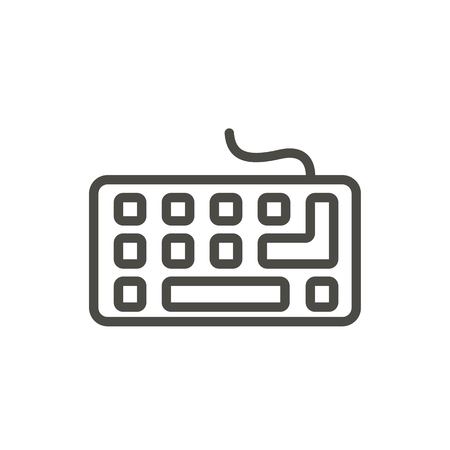 Keyboard icon vector. Line pc input symbol.のイラスト素材