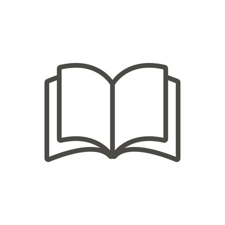 Open book icon vector. Line education symbol.のイラスト素材