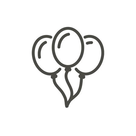 Balloon icon vector. Line decoration symbol.のイラスト素材