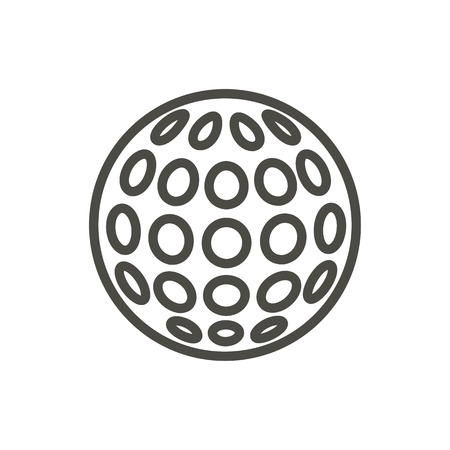 Golf ball icon vector. Line relaxation game symbol.のイラスト素材