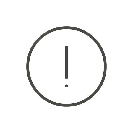 Warning icon vector. Line attention symbol.のイラスト素材