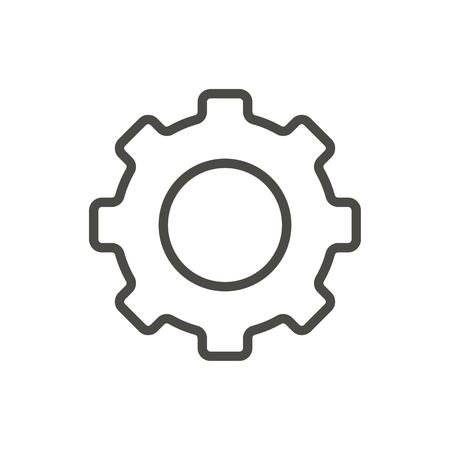 Gear icon vector. Line symbol.のイラスト素材