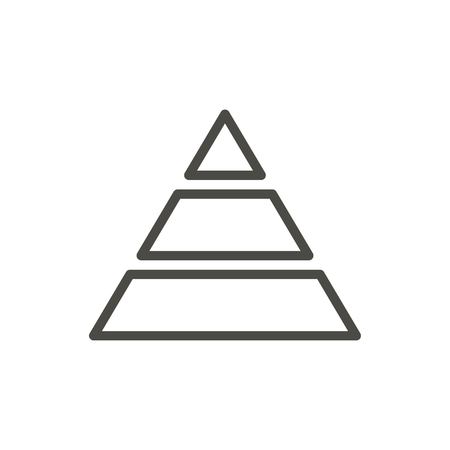 Pyramid icon vector. Line bussiness pyramide symbol.のイラスト素材