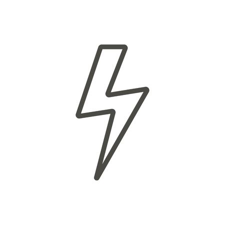 Thunder icon vector. Line lightning bolt symbol.のイラスト素材