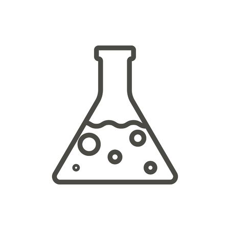 Chemistry lab icon vector. Line laboratory symbol.のイラスト素材