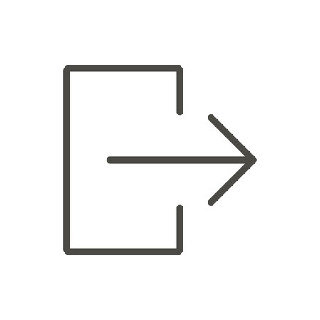 Exit door icon vector. Line logout symbol.のイラスト素材
