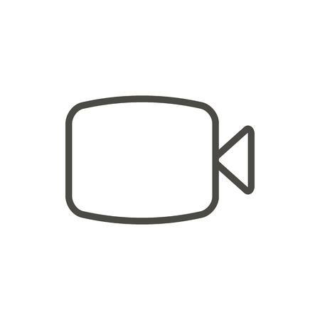 Video camera icon vector. Line live stream symbol.のイラスト素材