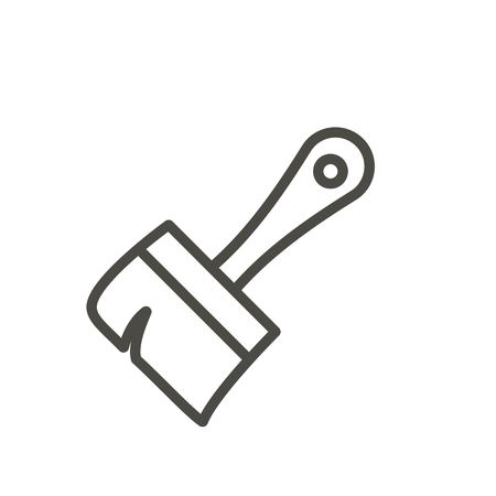 paint brush icon vector. Line paintbrush symbol.のイラスト素材