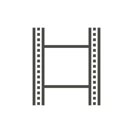 Film strip icon vector. Line cinema symbol.のイラスト素材
