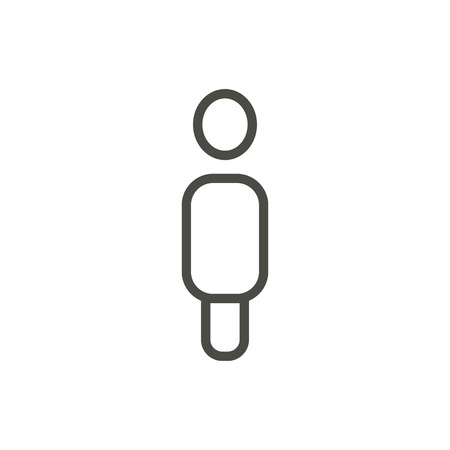 Person icon vector. Line human symbol.のイラスト素材