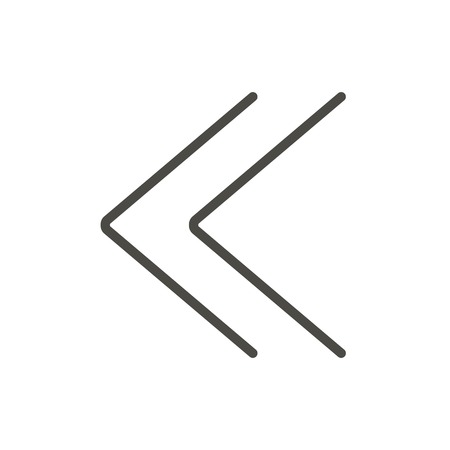 Double chevrons icon vector. Previous line symbol.のイラスト素材