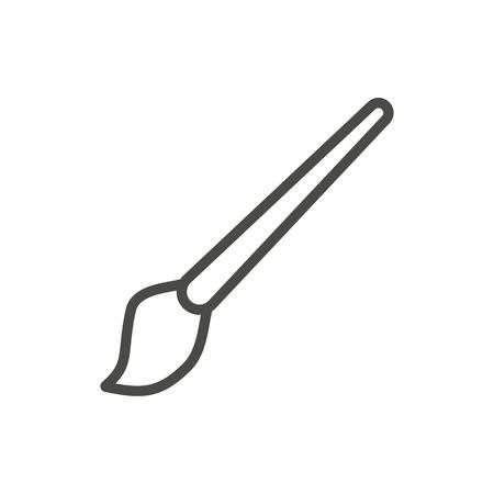 Brush icon vector. Line artist brush symbol.のイラスト素材