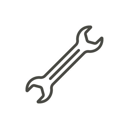 Wrench icon vector. Line spanner symbol.のイラスト素材