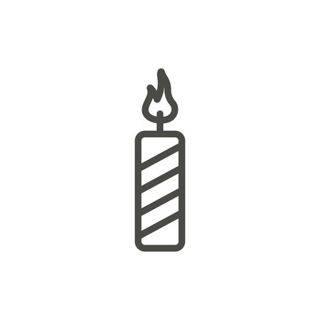 Candle icon vector. Line relidion symbol.のイラスト素材