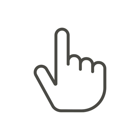 Touch icon vector. Line push symbol.のイラスト素材