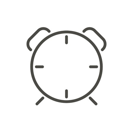Clock alarm icon vector. Line wake up symbol.のイラスト素材