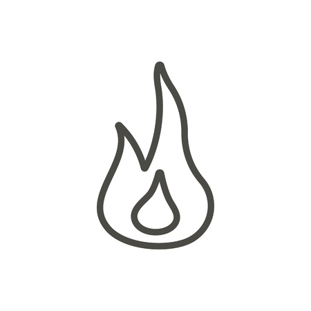 Flame icon vector. Line fire symbol.のイラスト素材