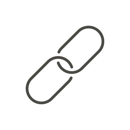 Link icon vector. Line chain symbol.のイラスト素材